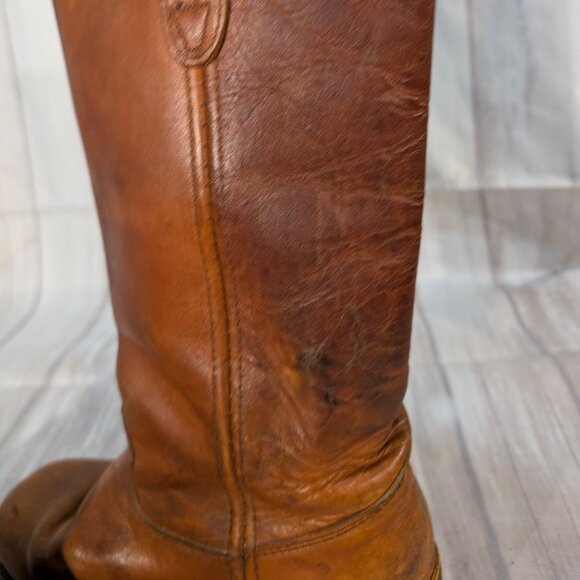 Vintage Double H Boots Brown Leather Campus Style Women - Picture 7 of 15